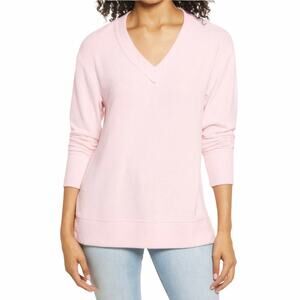 EVERLEIGH Blush Pink V-Neck Long Sleeve Sweater